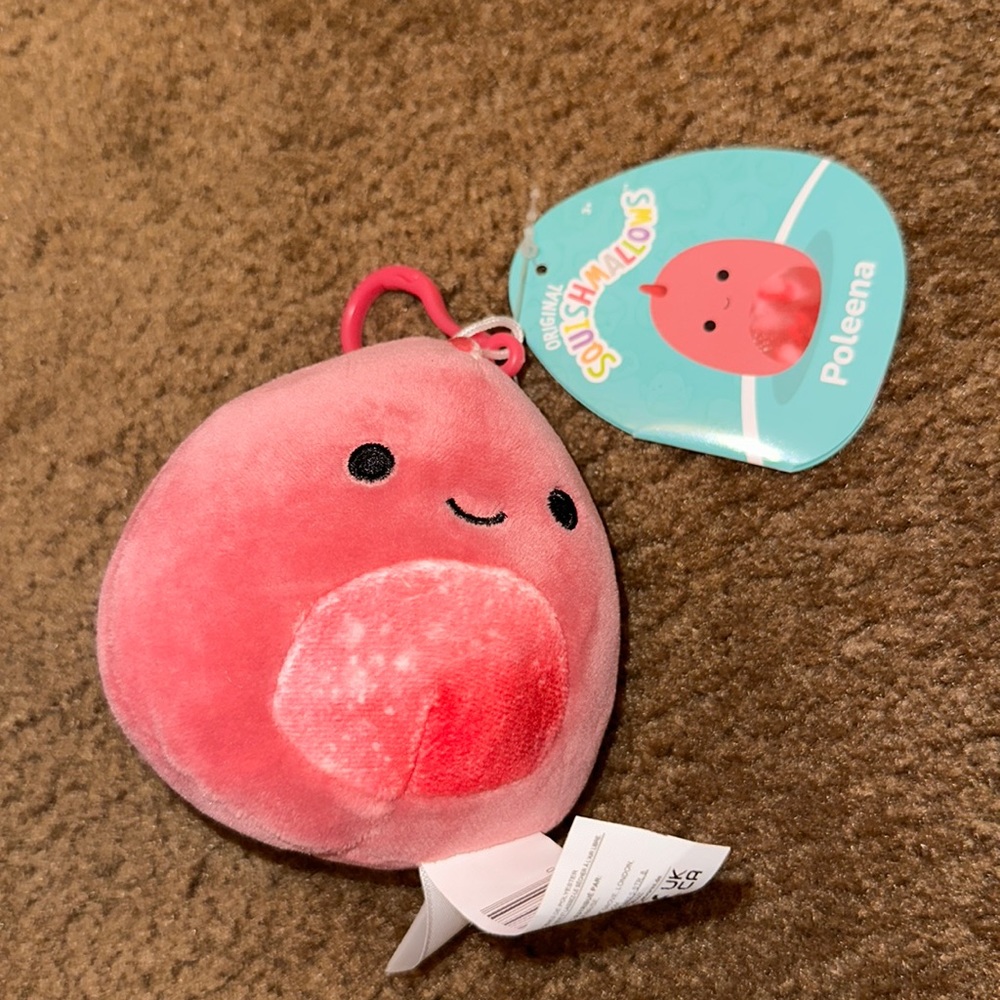 NWT 3.5” Poleena the Dinosaur Squishmallow Clip